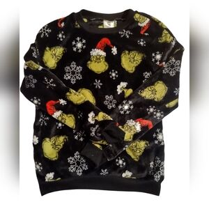 The Grinch Women's Holiday Black Ugly Christmas Sweater Size Medium